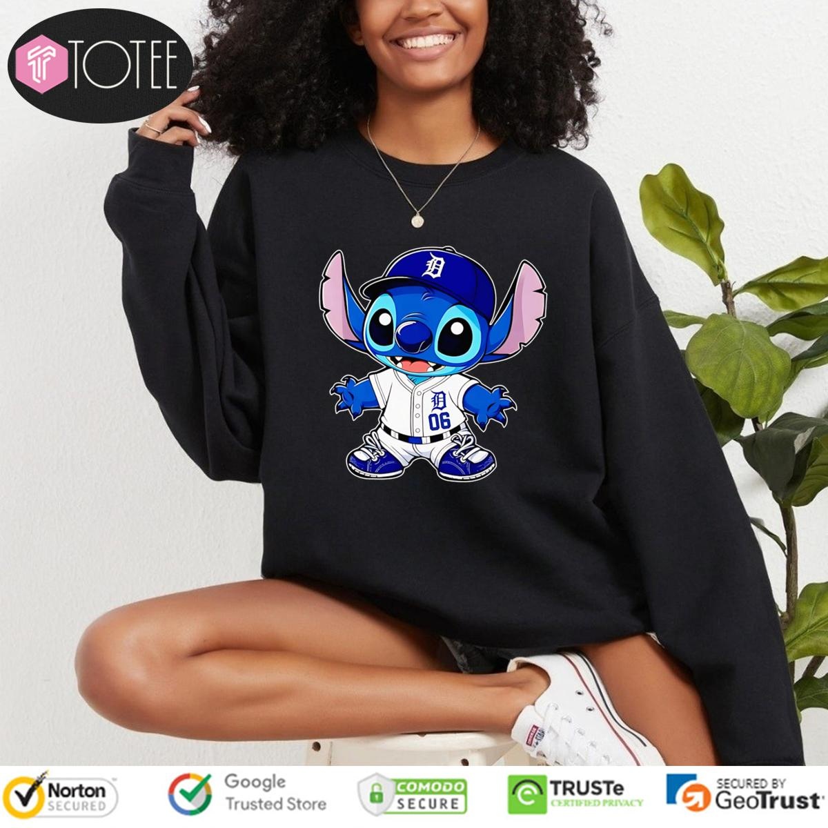 Stitch Parody Detroit Tigers Baseball Sweatshirt