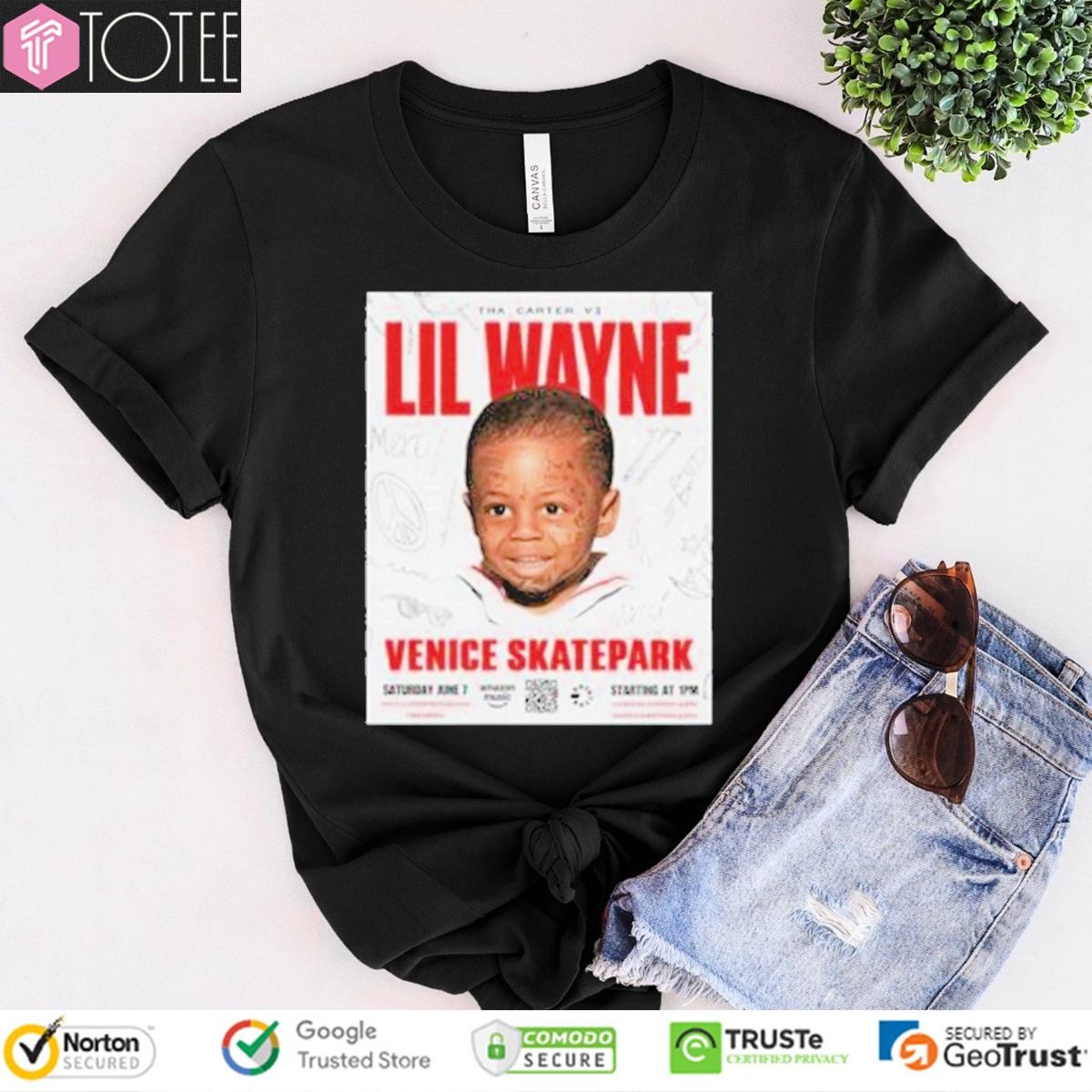 Lil Wayne Album Tha Carter Vi Venice Beach Skatepark Takeover 2025 T-shirt