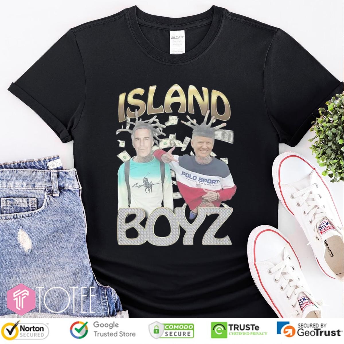 Jeffrey Epstein Donald Trump Island Boyz Polo Sport T-shirt